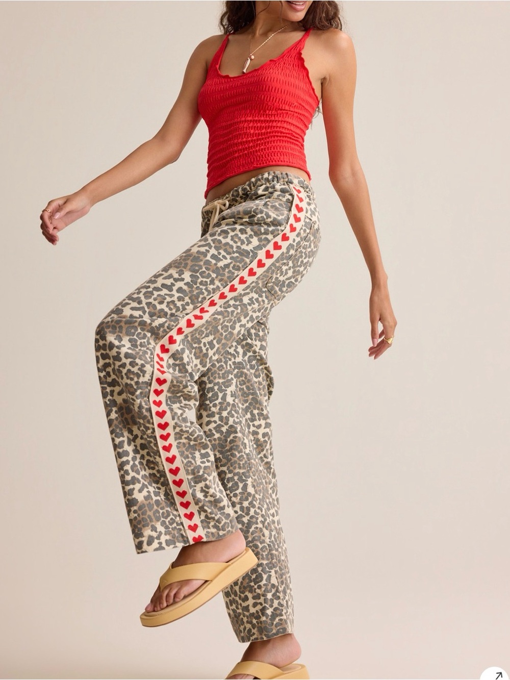 Altar’d state Meredith Cheetah Heart Pants